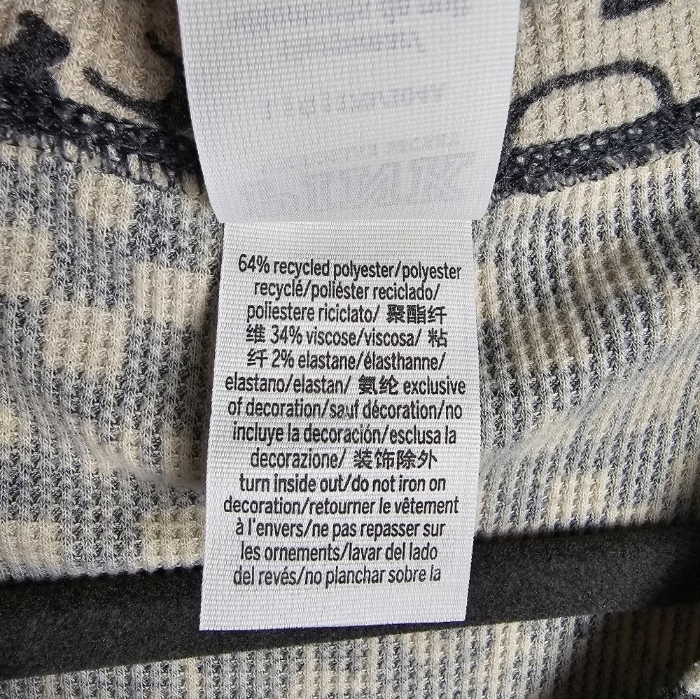 Victoria's Secret Pink Thermal Printed One Piece Long Jane Sleepwear sz L - Picture 7 of 7